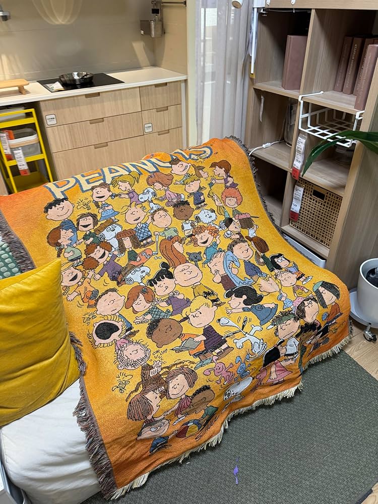 Amazon｜スヌーピー,ラグ マット ソファーカバー， ベットカバー